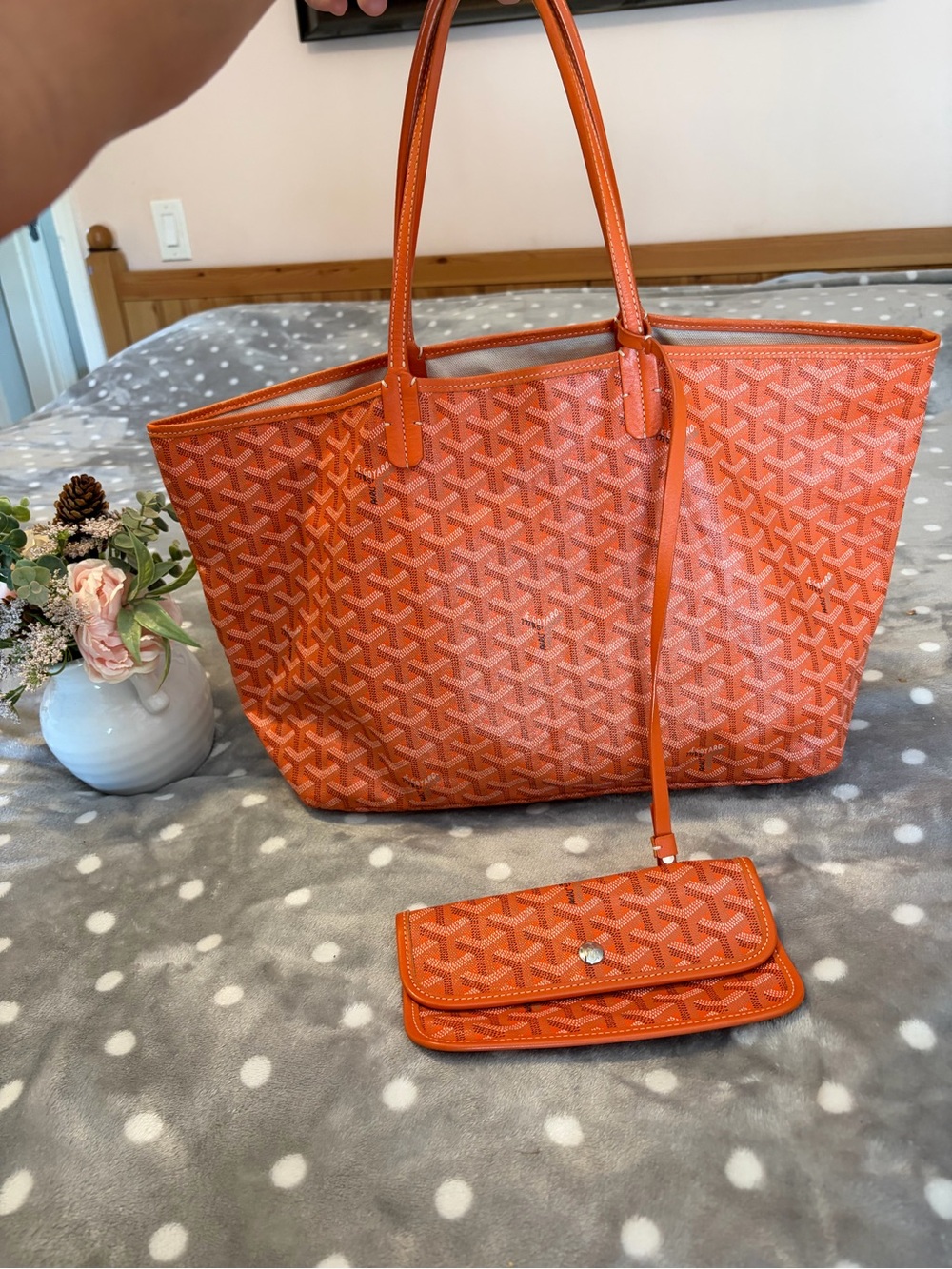 ❤️Eye catcher Goyard St.Louis Tote Bag with Wallet -Small size. Authentic🩷